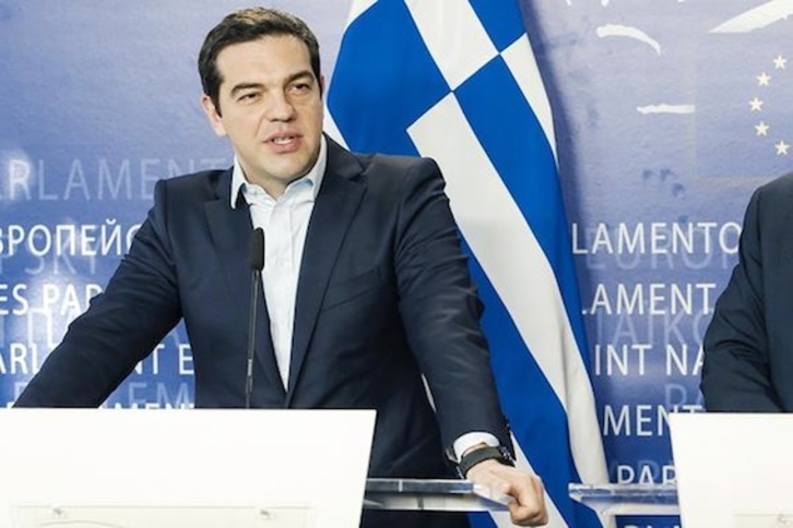 El primer ministro griego, Alexis Tsipras, en el Parlamento Europeo. (@Europarl_EN)