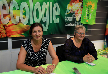 Alice Leiciagueçahar et Françoise Coutant ont fait un point presse du local bayonnais d'EELV ©Bob EDME