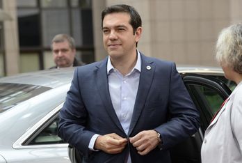 Tsipras a su llegada a la cumbre. (Thierry / CHARLIER / AFP)