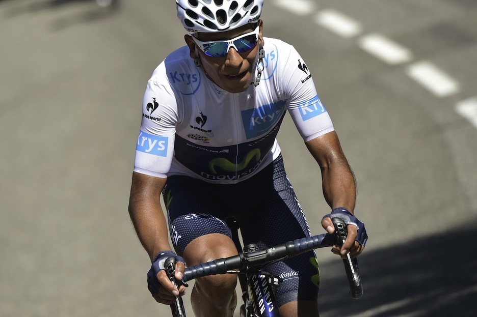 Nairo Quintana da lasterketako gazterik onena. (Lionel BONAVENTURE / AFP)