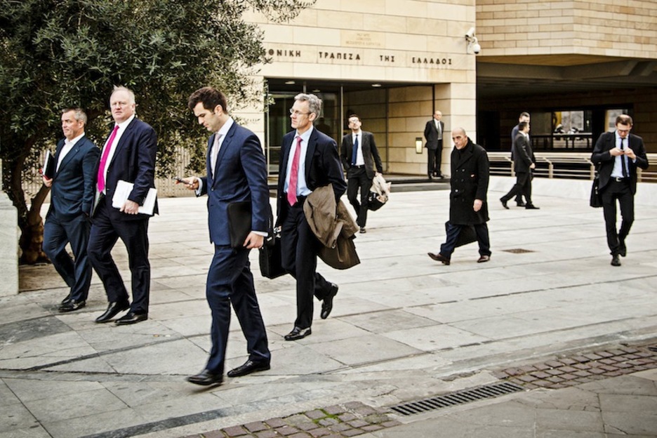 La "Troika" es para gran parte de los helenos uno de los culpables de la situación económica. (JUAN TEIXEIRA)