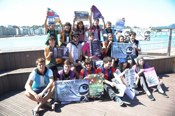 Donostiako Piratak gaur Nautikoan egin duten egitarauaren aurkezpenean. (Juan Carlos RUIZ/ARGAZKI PRESS)