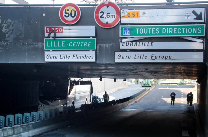 Túnel en el que se ha producido el accidente. (AFP)