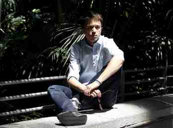 Iñigo Errejón, en la estación de Atocha, en Madrid. (J.DANAE/ARGAZKI PRESS)