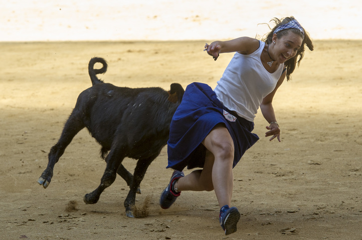 Imagen de una suelta de vaquillas. (Juanan RUIZ / ARGAZKI PRESS)