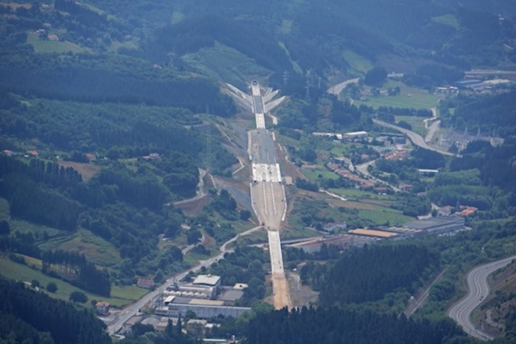 Obras del TAV en Ezkio. (Gotzon ARANBURU)