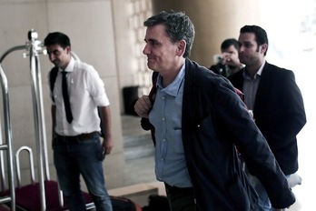 El ministro griego de Finanzas, Euclid Tsakalotos. (Angelos TZORTZINIS/AFP PHOTO)