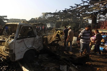 Kalte handiak eragin ditu atentatuak. (Ahmad AL-RUBAYE/AFP PHOTO)