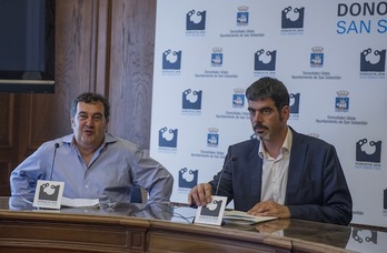 Ernesto Gasco, junto al alcalde Eneko Goia, en una imagen reciente. (Gorka RUBIO/ARGAZKI PRESS)