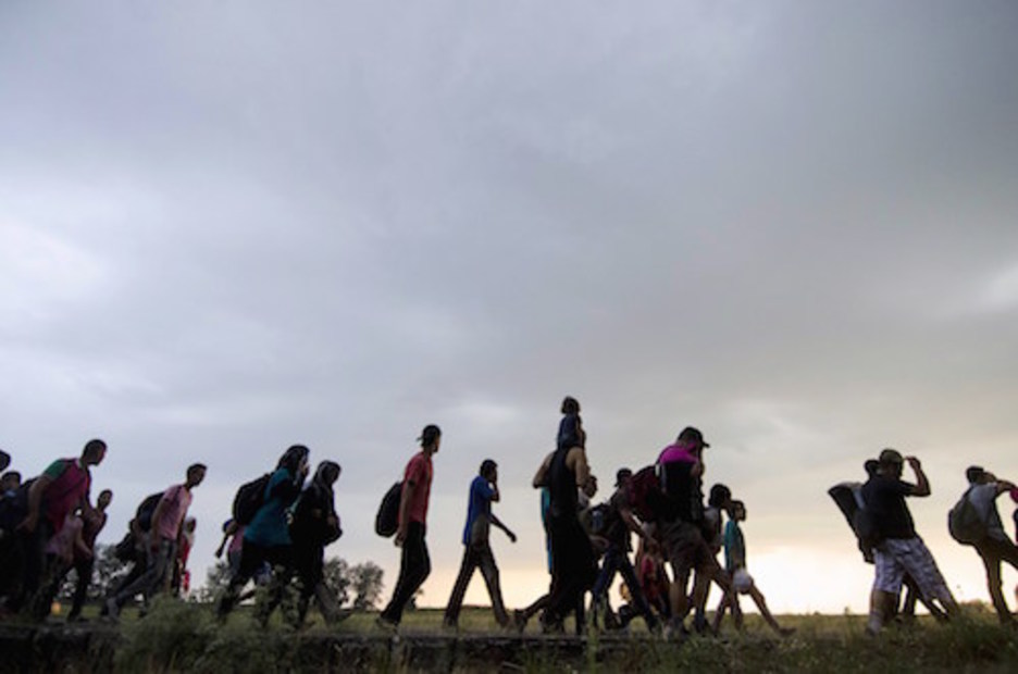 Hungaria da Europara sartzeko beste bide bat. 175 km-ko hesia eraiki asmo du Budapestek «soluzio» gisa (Csva SEGESVARI | AFP) Hungaria da Europara sartzeko beste bide bat. 175 km-ko hesia eraiki asmo du Budapestek «soluzio» gisa (Csva SEGESVARI | AFP)