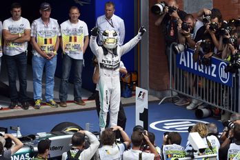 Hamilton tras la carrera. (AFP)