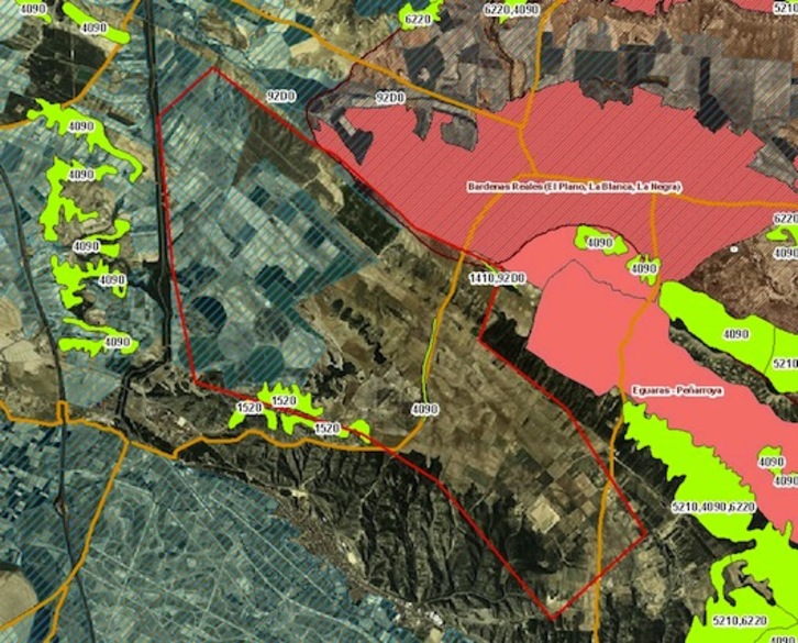 Plano del emplazamiento de los parques eólicos. (SUSTRAI ERAKUNTZA)
