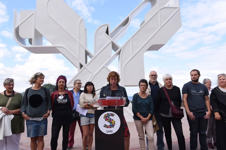 Sarek Donostian egindako agerraldia. (ARGAZKI PRESS)