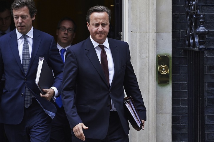 David Cameron, durante un acto ayer. (Niklas HALLE'N)