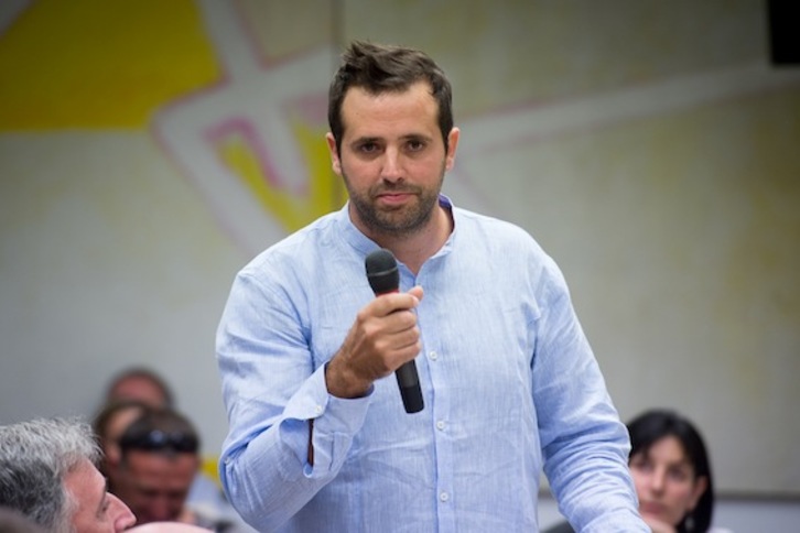 Aritz Ayesa, de EH Bildu, es el nuevo presidente de la Mancomunidad de Iruñerria. (Iñigo URIZ/ARGAZKI PRESS)