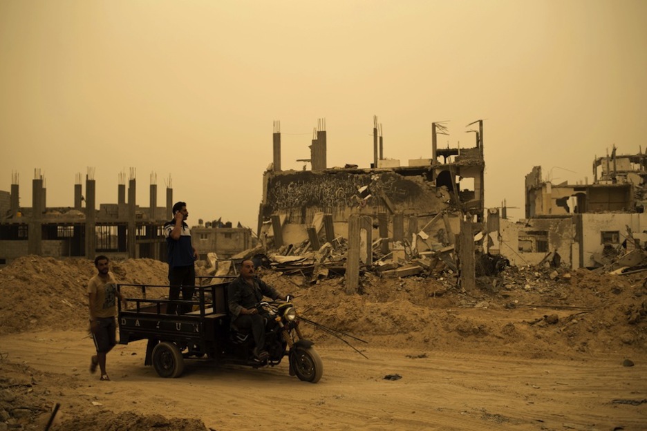 Imagen que se repite en Gaza. (Mohammed ABAD / AFP)