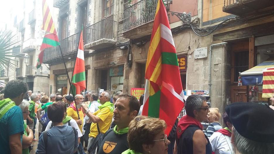 La red Independentistak también ha acudido a Barcelona. (@MartxeloDiaz) La red Independentistak también ha acudido a Barcelona. (@MartxeloDiaz)