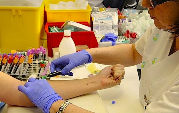 Un donante de sangre.