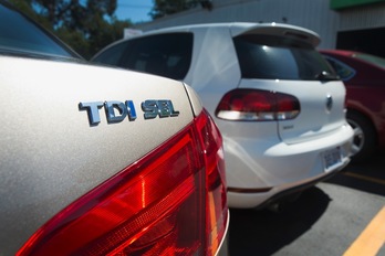 Un Volkswagen Passat con motor diésel TDI, uno de los modelos manipulados. (Scott OLSON/AFP) 