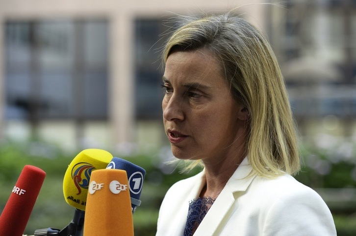 La jefa de la diplomacia europea, Federica Mogherini. (Thierry CHARLIER / AFP) 
