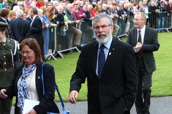 Gerry Adams, el pasado 18 de setiembre, en Cork. (Paul FAITH/AFP) 