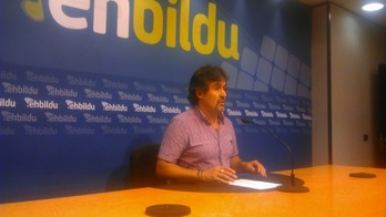 Pello Urizar, en su comparecencia de este martes. (EH Bildu)