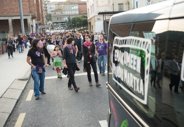Emakumeen Mundu Martxa, Basaurin. (Monika DEL VALLE/ARGAZKI PRESS)