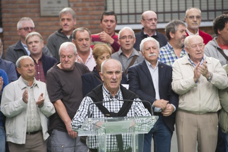 Errenterian larunbatean Gogorzaren askatasuna eskatzeko egin zuten agerraldia. (Juan Carlos RUIZ/ARGAZKI PRESS)