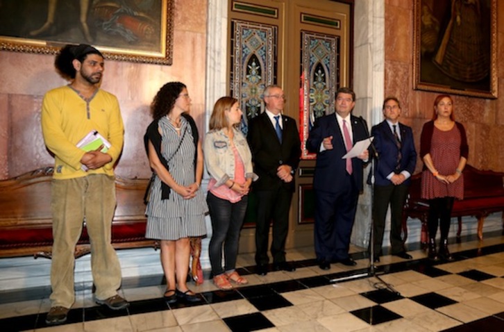 Comparecencia tras la Junta de Portavoces en el Ayuntamiento de Bilbo.