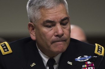 El general John Campbell, en el Senado. (Jim WATSON/AFP PHOTO)