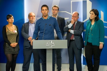 Hassanna Aaliak Legebiltzarreko alderdi guztiek babestuta egin du agerraldia. (Juanan RUIZ/ARGAZKI PRESS)