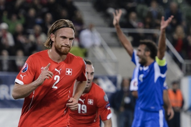 Suiza se ha clasificado tras golear a San Marino. (Fabrice COFFRINI / AFP)