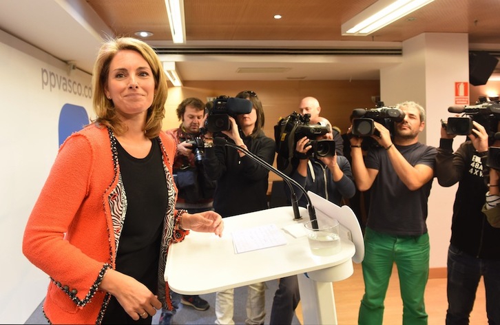 La comparecencia de Arantza Quiroga ha despertado una gran expectación mediática. (Andoni CANELLADA/ARGAZKI PRESS)