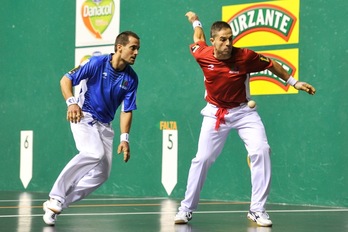 Olaizola ha vencido muy fácil a Bengoetxea. (Idoia ZABALETA/ARGAZKI PRESS)