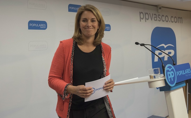 Arantza Quiroga, el día que dimitió. (Andoni CANELLADA/ARGAZKI PRESS)