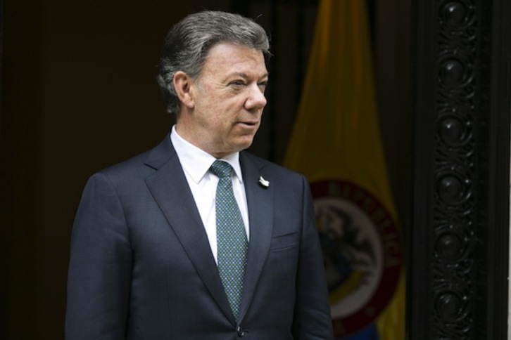 El presidente de Colombia, Juan Manuel Santos. (Dominick REUTER/AFP PHOTO)