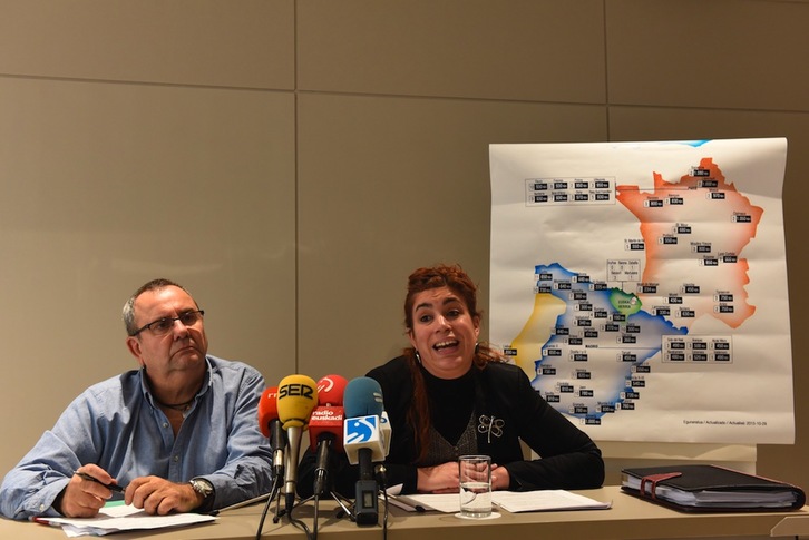 Iñaki Goioaga y Jaione Karrera han valorado la decisión de la Audiencia Nacional. (Andoni CANELLADA/ARGAZKI PRESS)