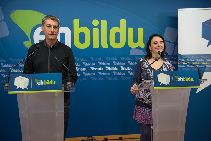 Acto de presentación de los candidatos de EH Bildu. (Monika DEL VALLE / ARGAZKI PRESS)