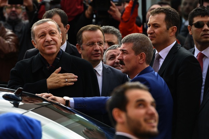 Erdogan, tras conocerse su victoria. (Ozan KOSE / AFP)