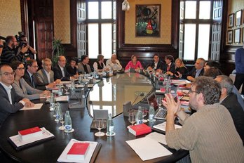 Reunión de la Junta de Portavoces. (@parlament_cat)