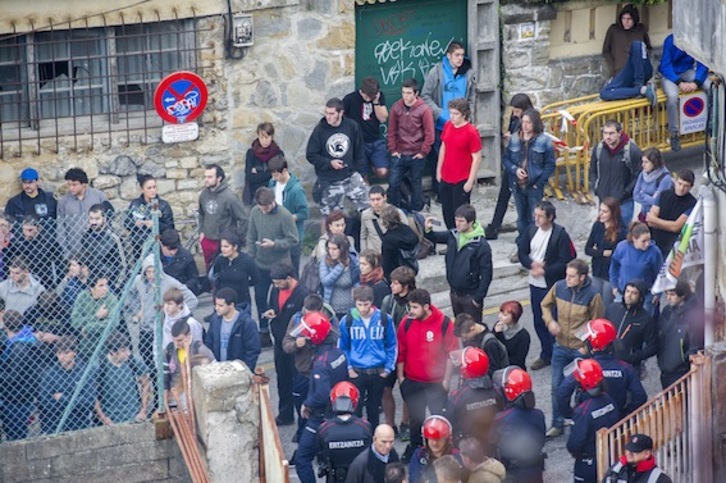 Ertzaintza, Kortxoenea hustera joan direnean. (Gorka RUBIO/ARGAZKI PRESS)