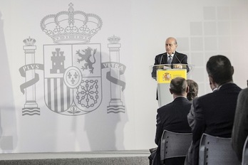 El ministro español de Interior, Jorge Fernández Díaz, en el acto de este martes en Bilbo. (Aritz LOIOLA/ARGAZKI PRESS)