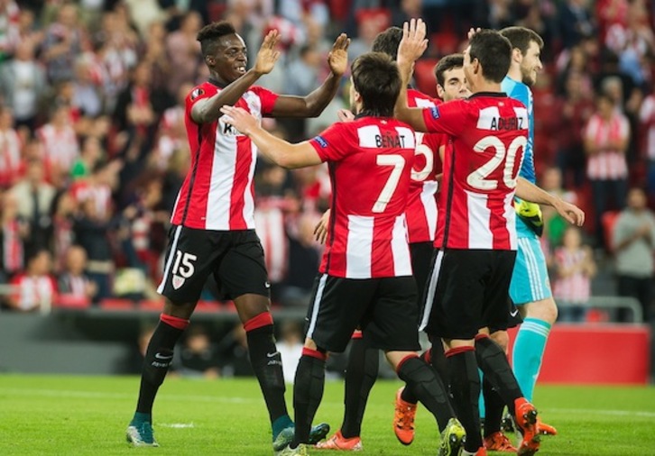 Williams y Aduriz han sido los principales protagonistas de la noche. (Luis JAUREGIALTZO/ARGAZKI PRESS)