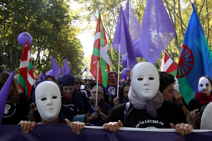 Movilización en Madrid contra la violencia machista. (J.DANAE / ARGAZKI PRESS)
