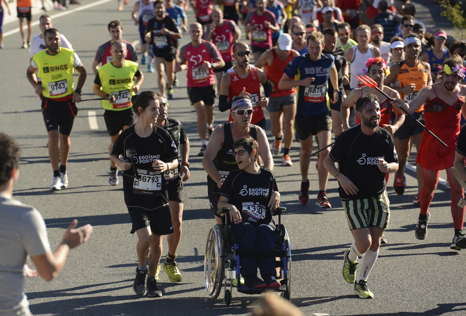 Un participante en silla de ruedas. (Gorka RUBIO / ARGAZKI PRESS)