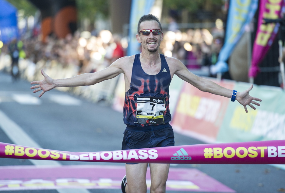 Carles Castillejo ha sido el más rápido. (Gorka RUBIO / ARGAZKI PRESS)