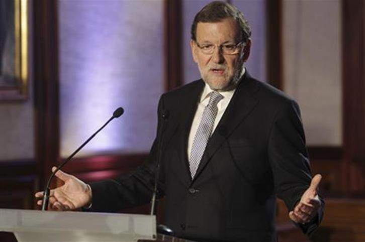 Mariano Rajoy, en la lectura de su declaración en Béjar. (LA MONCLOA)