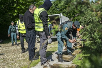 Guardia Zibilak ‘Gudarien basoan’ operazioa burutu zuen iaz. (Gorka RUBIO / ARGAZKI PRESS)
