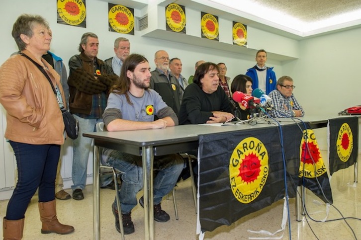 Comparecencia de la plataforma Araba Sin Garoña. (Juanan RUIZ / ARGAZKI PRESS)