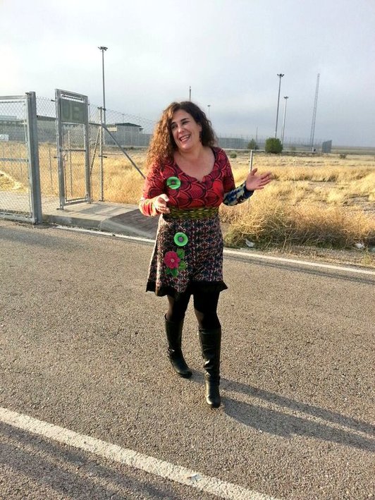 Urtza Alkorta, espetxetik atera berritan. (@AskeGunea)